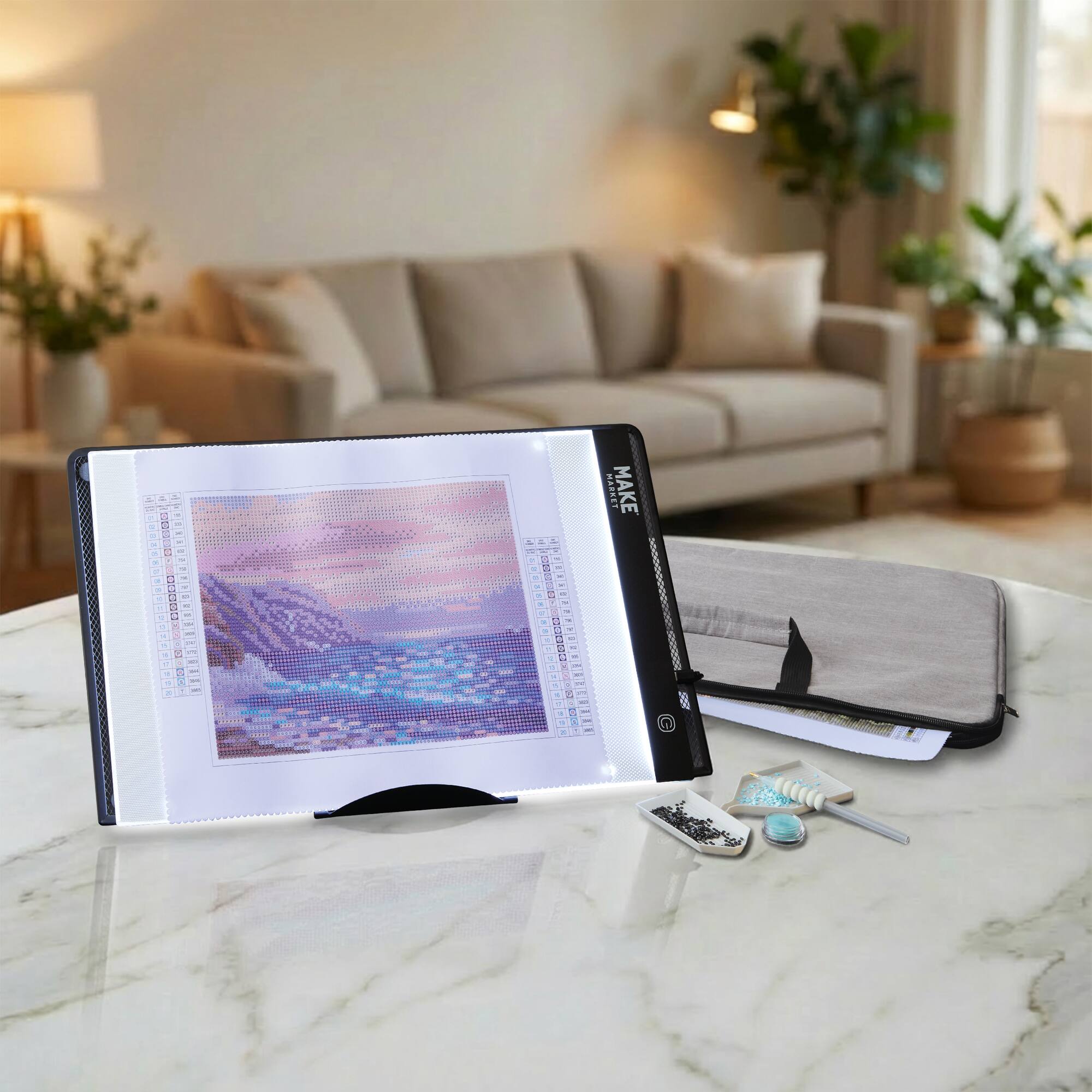 Diamond Art Light Pad Stand with Case by Make Market®